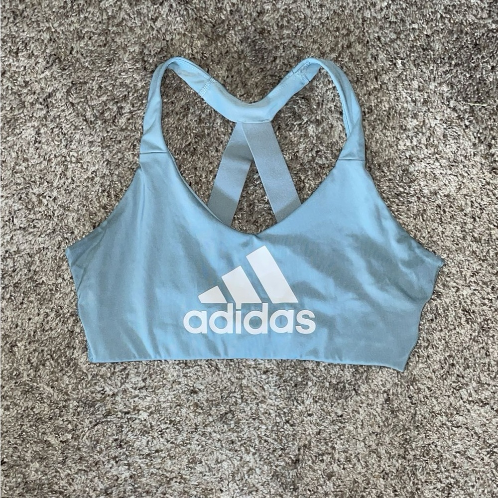 blue adidas bra!